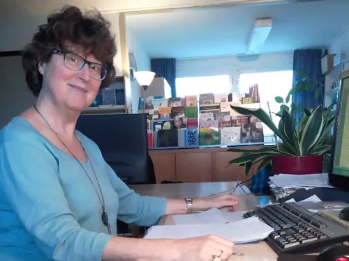 Eveline bij Tobi Vroeg aan het werk.