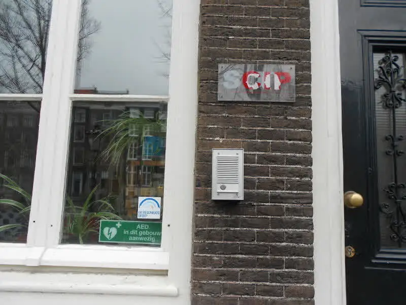De Gevel van SCIP aan de Keizersgracht 252 in Amsterdam
